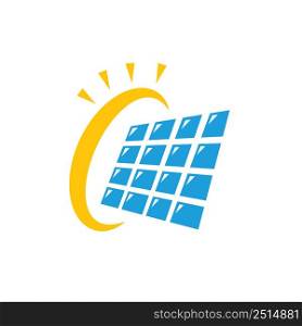solar panel vector icon concept design template