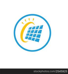 solar panel vector icon concept design template