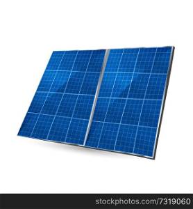 Solar plate collector. isolated vector illustration on white background.
