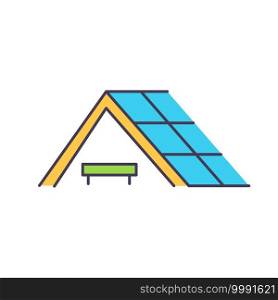 Solar power purchase agreements RGB color icon. Way to reduce electricity bill. Low-maintenance option for installing solar energy system on home. Low electricity rates. Isolated vector illustration. Solar power purchase agreements RGB color icon