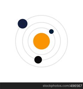 Solar system flat icon isolated on white background. Solar system flat icon