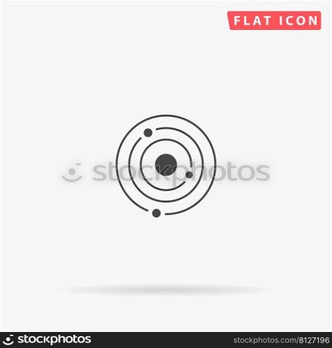 Solar system flat vector icon. Hand drawn style design illustrations.. Solar system flat vector icon