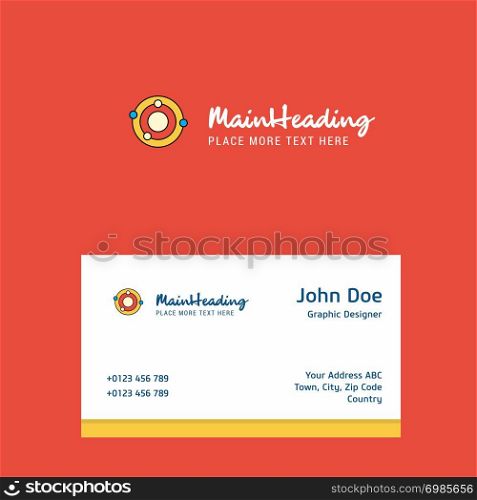 Solar system logo Design with business card template. Elegant corporate identity. - Vector