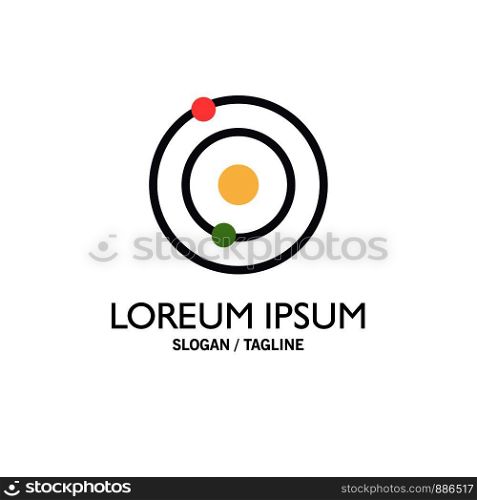 Solar, System, Universe Business Logo Template. Flat Color