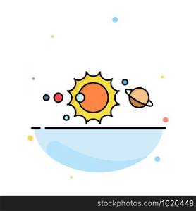 solar, system, universe, solar system, astronomy Flat Color Icon Vector