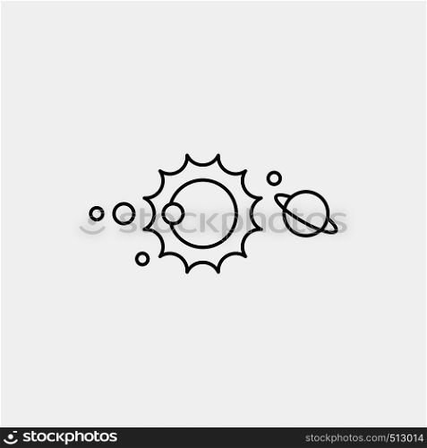 solar, system, universe, solar system, astronomy Line Icon. Vector isolated illustration. Vector EPS10 Abstract Template background