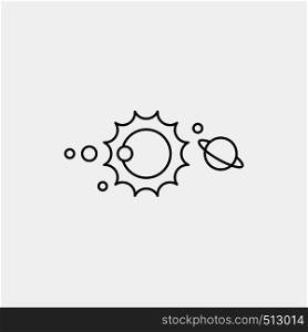 solar, system, universe, solar system, astronomy Line Icon. Vector isolated illustration. Vector EPS10 Abstract Template background