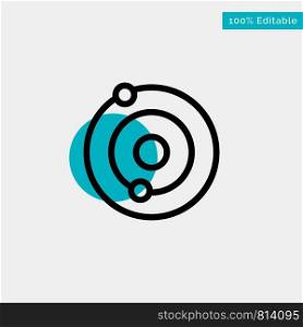Solar, System, Universe turquoise highlight circle point Vector icon