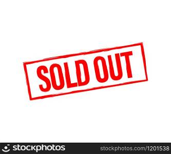 Sold out stamp on white background. Vector stock illustration. Sold out stamp on white background. Vector stock illustration.