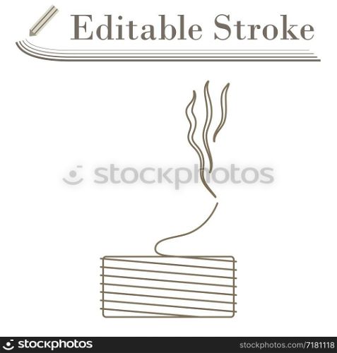 Solder Wire Icon. Editable Stroke Simple Design. Vector Illustration.