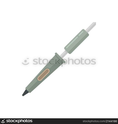 Soldering cable icon. Flat illustration of soldering cable vector icon isolated on white background. Soldering cable icon flat isolated vector