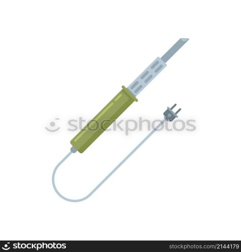 Soldering electric icon. Flat illustration of soldering electric vector icon isolated on white background. Soldering electric icon flat isolated vector