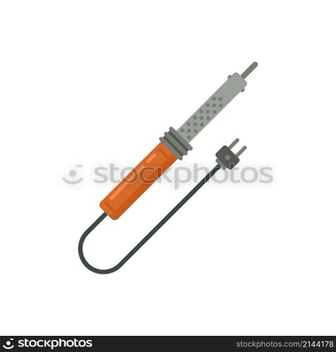 Soldering icon. Flat illustration of soldering vector icon isolated on white background. Soldering icon flat isolated vector