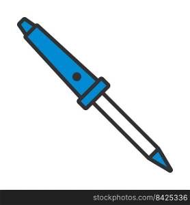 Soldering Iron Icon. Editable Bold Outline With Color Fill Design. Vector Illustration.