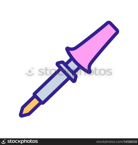 soldering iron with comfortable handle icon vector. soldering iron with comfortable handle sign. color symbol illustration. soldering iron with comfortable handle icon vector outline illustration