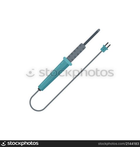 Soldering parts icon. Flat illustration of soldering parts vector icon isolated on white background. Soldering parts icon flat isolated vector