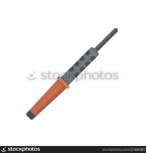 Soldering repair icon. Flat illustration of soldering repair vector icon isolated on white background. Soldering repair icon flat isolated vector