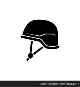 Soldier Helmet, Army Armor, Military Uniform. Flat Vector Icon illustration. Simple black symbol on white background. Soldier Helmet, Army Armor sign design template for web and mobile UI element. Soldier Helmet, Army Armor, Military Uniform. Flat Vector Icon illustration. Simple black symbol on white background. Soldier Helmet, Army Armor sign design template for web and mobile UI element.