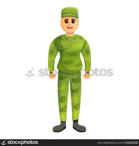 Soldier icon. Cartoon of soldier vector icon for web design isolated on white background. Soldier icon, cartoon style