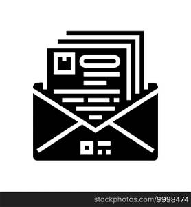 solicitation process glyph icon vector. solicitation process sign. isolated contour symbol black illustration. solicitation process glyph icon vector illustration