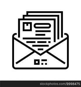 solicitation process line icon vector. solicitation process sign. isolated contour symbol black illustration. solicitation process line icon vector illustration