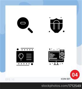 Solid Glyph concept for Websites Mobile and Apps search, party, access, gift card, responsive Editable Vector Design Elements