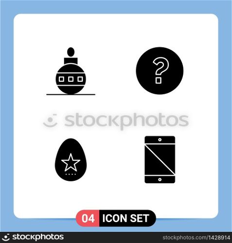 Solid Glyph Pack of Universal Symbols of christmas, holiday, holiday, question, allowed Editable Vector Design Elements