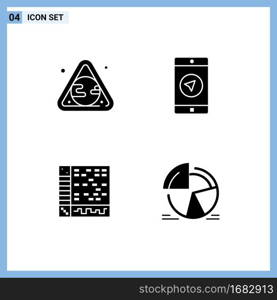Solid Glyph Pack of Universal Symbols of earth, application, waste, mobile apps, computer Editable Vector Design Elements