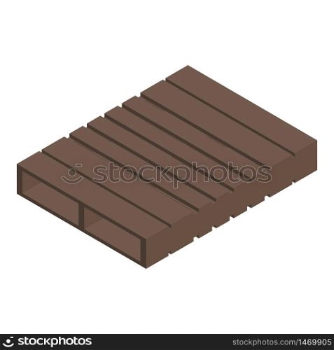 Solid pallet icon. Isometric of solid pallet vector icon for web design isolated on white background. Solid pallet icon, isometric style
