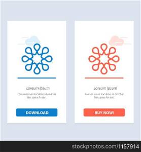 Solidarity, Health, Disease Blue and Red Download and Buy Now web Widget Card Template
