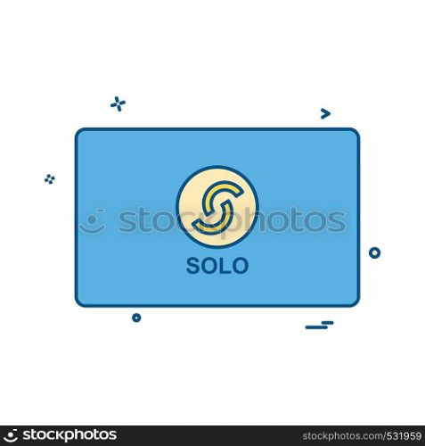 Solo card design vector