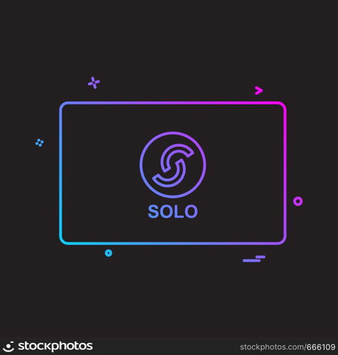 Solo card design vector