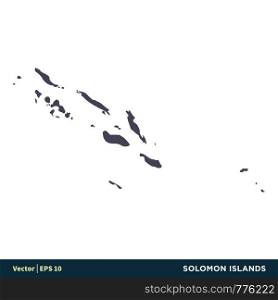 Solomon Islands - Australia & Oceania Countries Map Icon Vector Logo Template Illustration Design. Vector EPS 10.