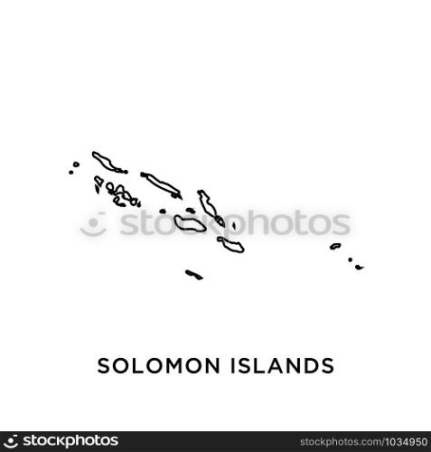 Solomon Islands map icon design trendy