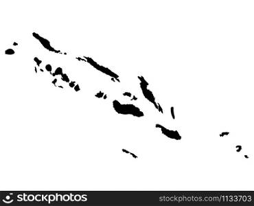Solomon Islands Map Silhouette Vector illustration eps 10.. Solomon Islands Map Silhouette Vector