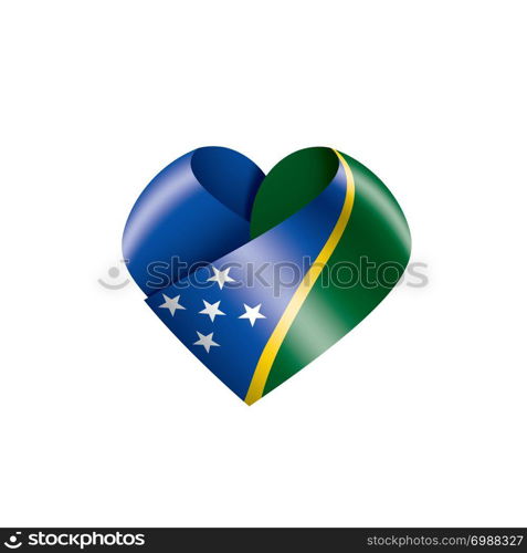 Solomon Islands national flag, vector illustration on a white background. Solomon Islands flag, vector illustration on a white background