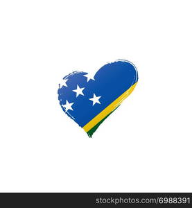 Solomon Islands national flag, vector illustration on a white background. Solomon Islands flag, vector illustration on a white background