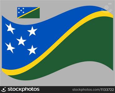Solomon Islands waving flag Vector illustration eps 10.. Solomon Islands waving flag vector