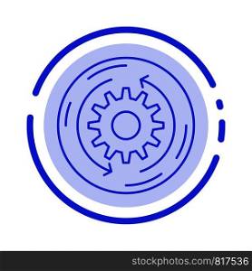 Solution, Business, Company, Finance, Structure Blue Dotted Line Line Icon
