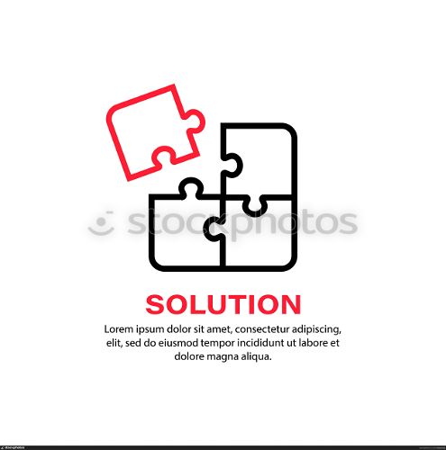 Solution icon. Puzzle. Bussiness concept. Vector on isolated white background. EPS 10.. Solution icon. Puzzle. Bussiness concept. Vector on isolated white background. EPS 10