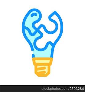 solution light bulb color icon vector. solution light bulb sign. isolated symbol illustration. solution light bulb color icon vector illustration