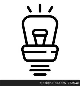 Solution smart lightbulb icon. Outline Solution smart lightbulb vector icon for web design isolated on white background. Solution smart lightbulb icon, outline style