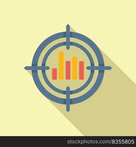 Solution target icon flat vector. Business problem. Innovation process. Solution target icon flat vector. Business problem