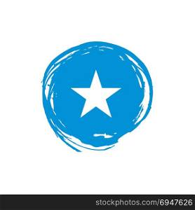 Somalia flag, vector illustration. Somalia flag, vector illustration on a white background