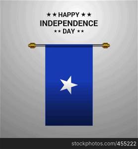 Somalia Independence day hanging flag background