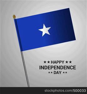 Somalia Independence day typographic design with flag vector