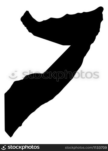 Somalia Map Black Silhouette Vector illustration eps 10.. Somalia Map Black Silhouette Vector illustration eps 10