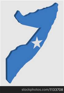 Somalia Map Flag 3D Vector illustration eps 10.. Somalia Map Flag 3D Vector illustration eps 10