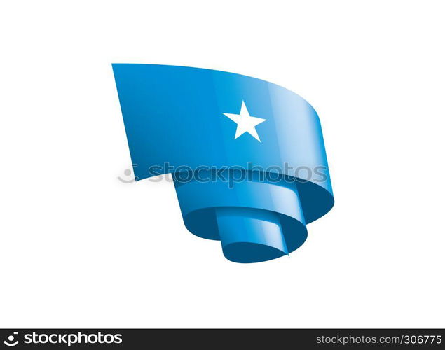 Somalia national flag, vector illustration on a white background. Somalia flag, vector illustration on a white background