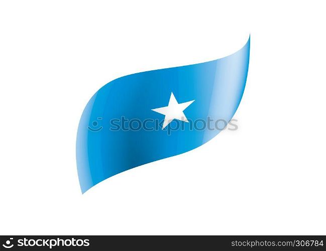 Somalia national flag, vector illustration on a white background. Somalia flag, vector illustration on a white background